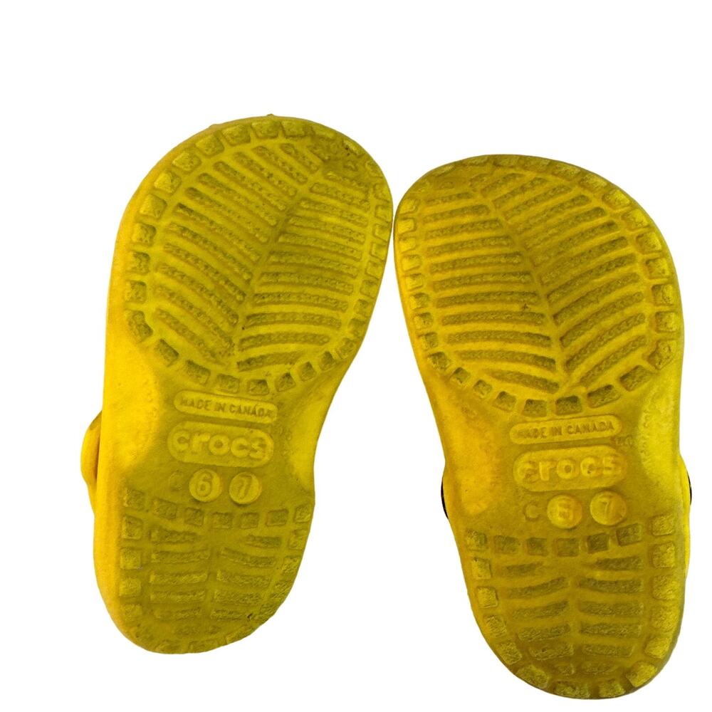 Crocs kids yellow size 6 or 7 Great Used Condition - Picture 7 of 7